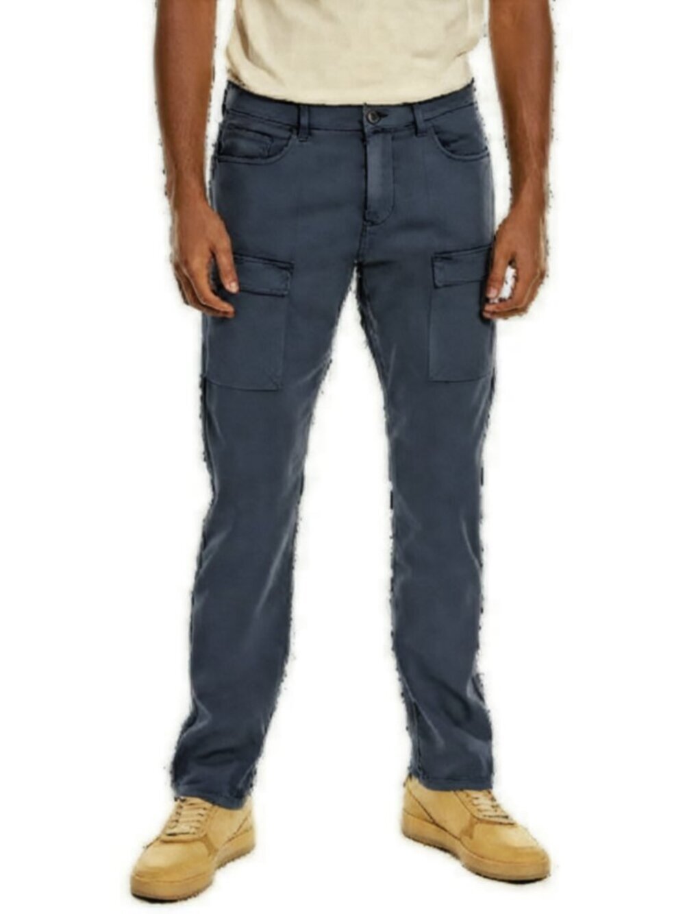PAIGE Dylan Cargo Pants Mens Slim Straight Stretch Cotton Blue Utility 38